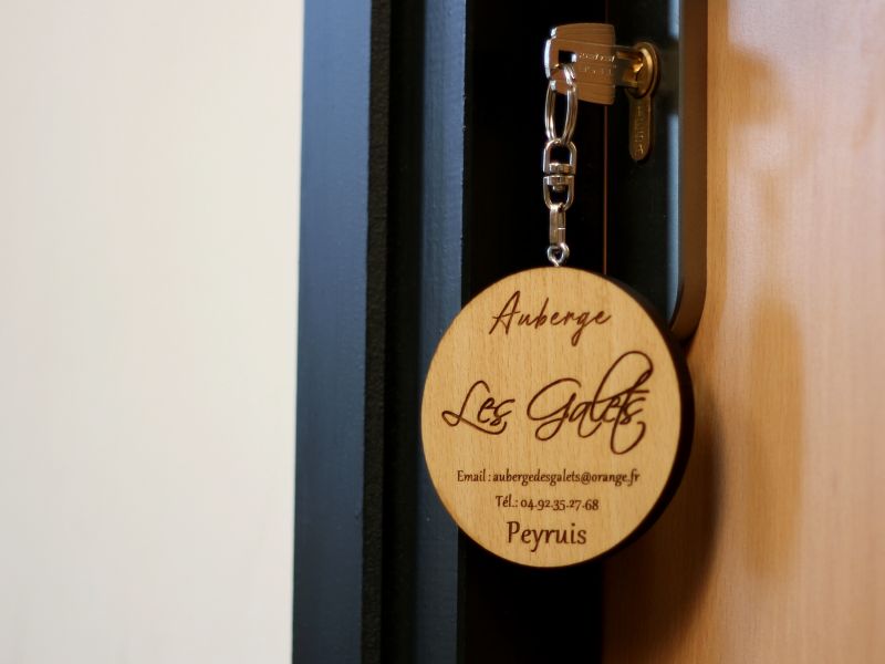 Porte-clés personnalisé type chambre d’hôtel